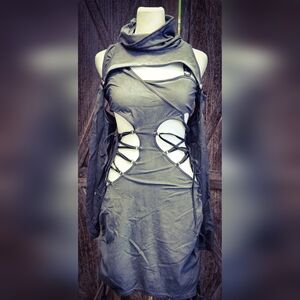 NWT MODULATION CUT OUT LACE UP DRESS SET DARKER WAVS X DOLLS KILL